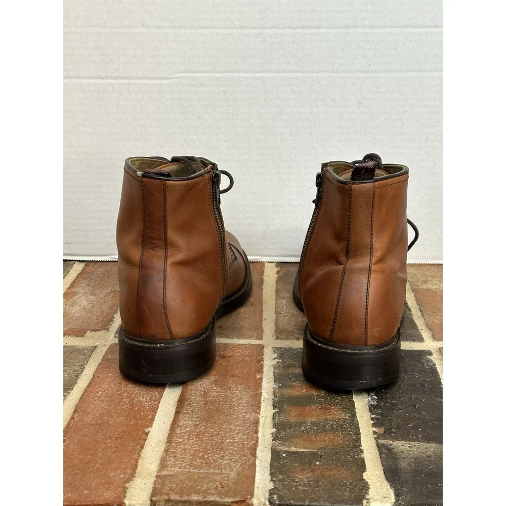 Aston Grey Mens Chukka Leather Boot Size 10.5 Brown Lace Up Ankle Boots‎